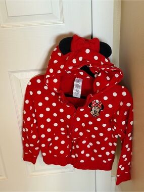 Disney Minnie Mouse Hoodie with Mouse Ears and Bow